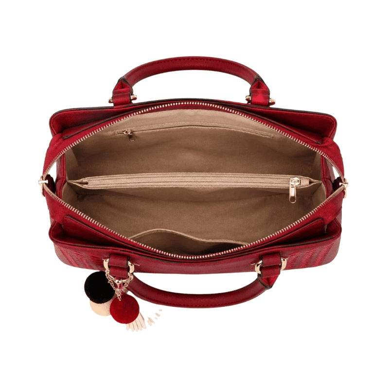 Women’s PU Leather Tassel Shoulder Bag | Square Crossbody Handbag with Chain Decoration - Image 3