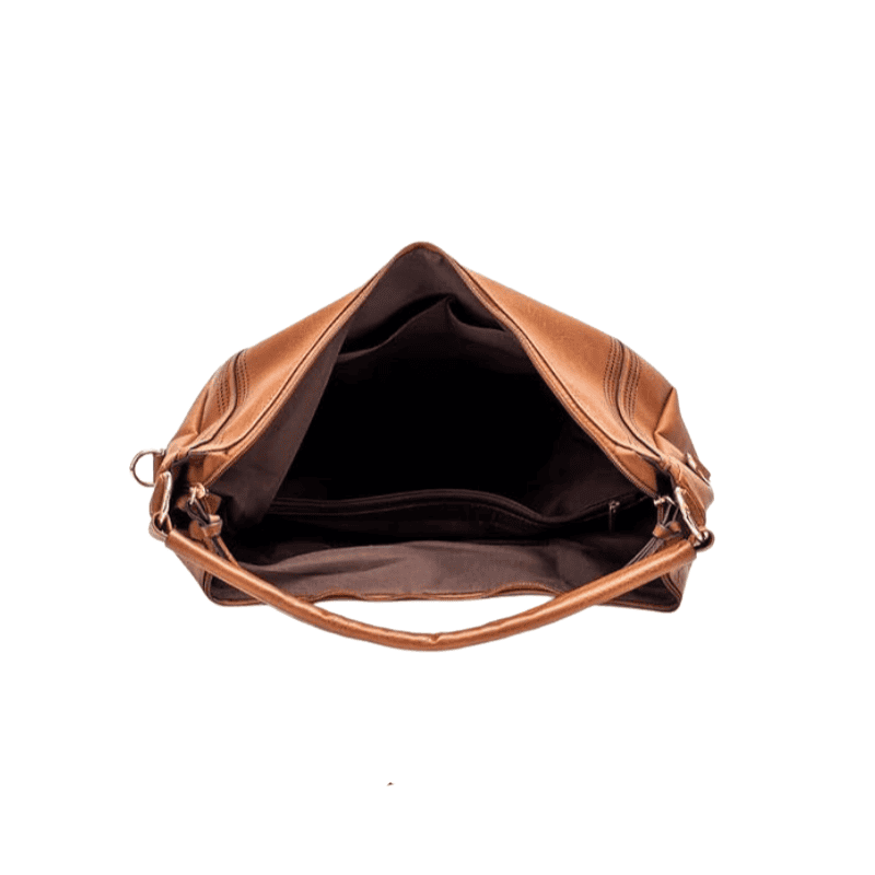 Women’s Large Hobo Handbag | PU Leather Shoulder Bag with Tassel Decoration - Image 3